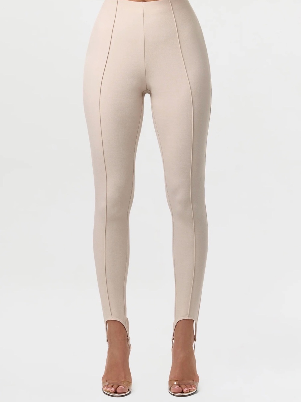 naked wardrobe Nude High-Waist Seam Front Leggings